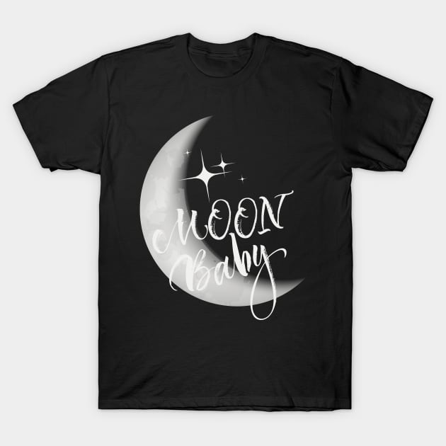 MOON BABY LUNAR TSHIRT DESIGN T-Shirt by Chameleon Living